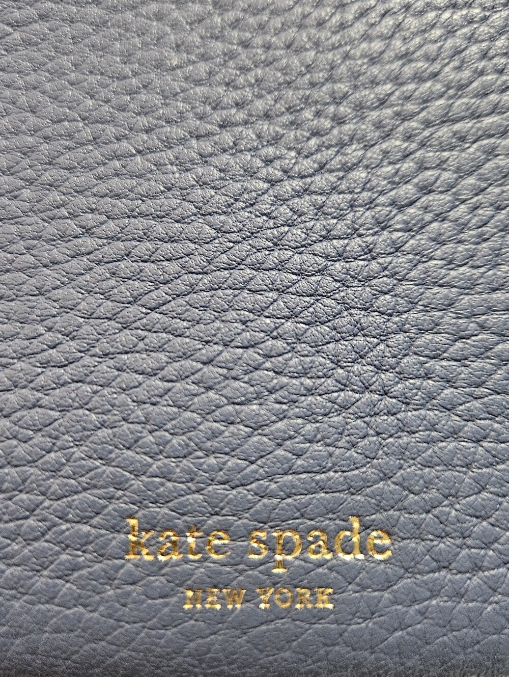 Kate Spade Blue Leather Wristlet Pouch, Like New, 10"x7.5", Phone Friendly - Picture 7 of 7